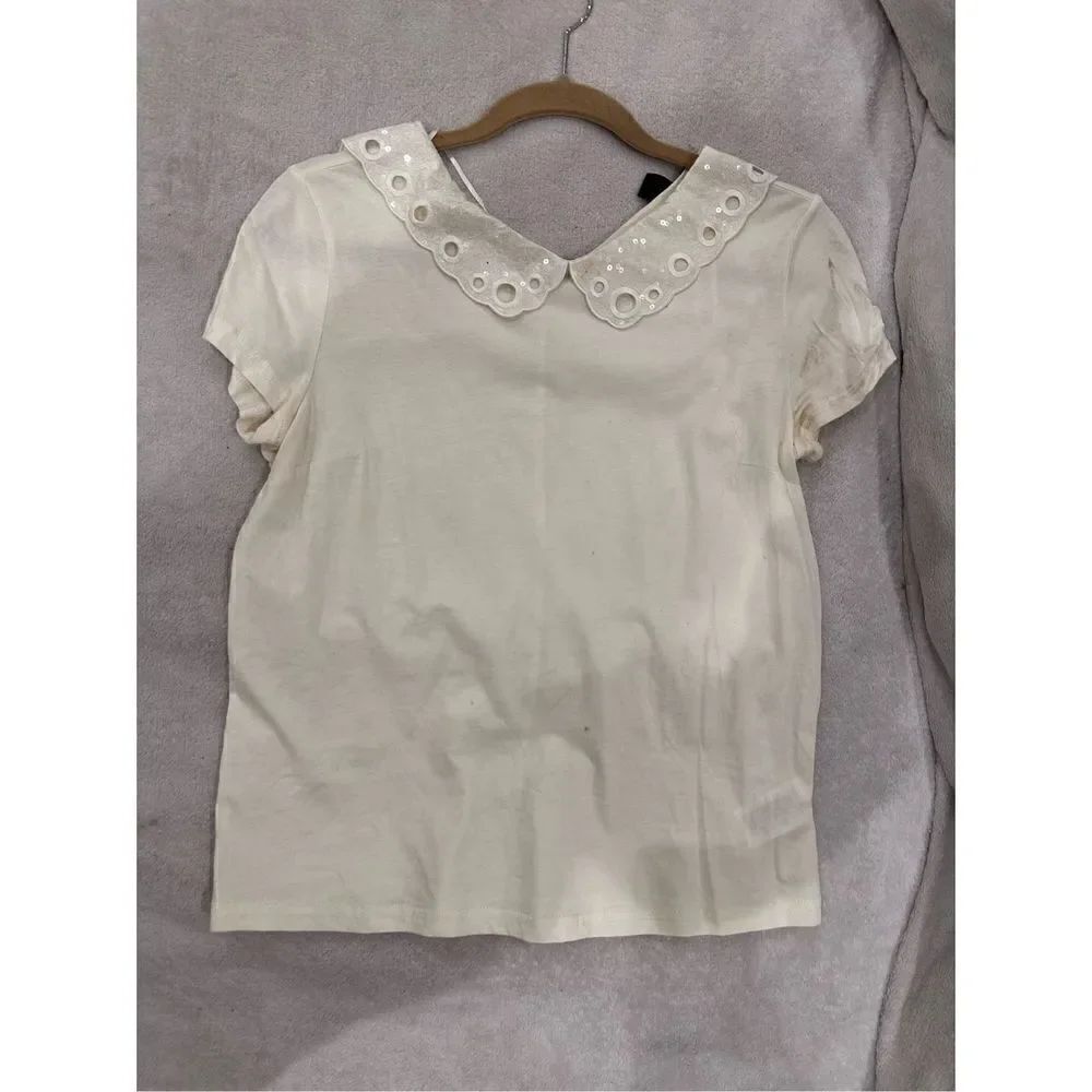 H&M women’s top size S with floral collar